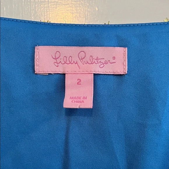 Lilly Pulitzer Blue and Gold Tunic Top - Picture 2 of 8